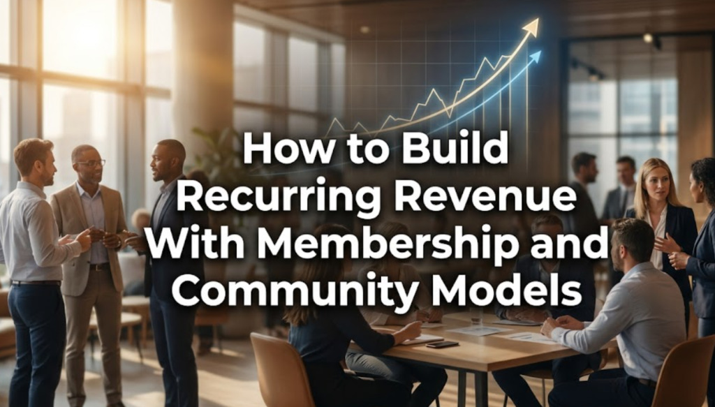 How to Build Recurring Revenue With Membership and Community Models