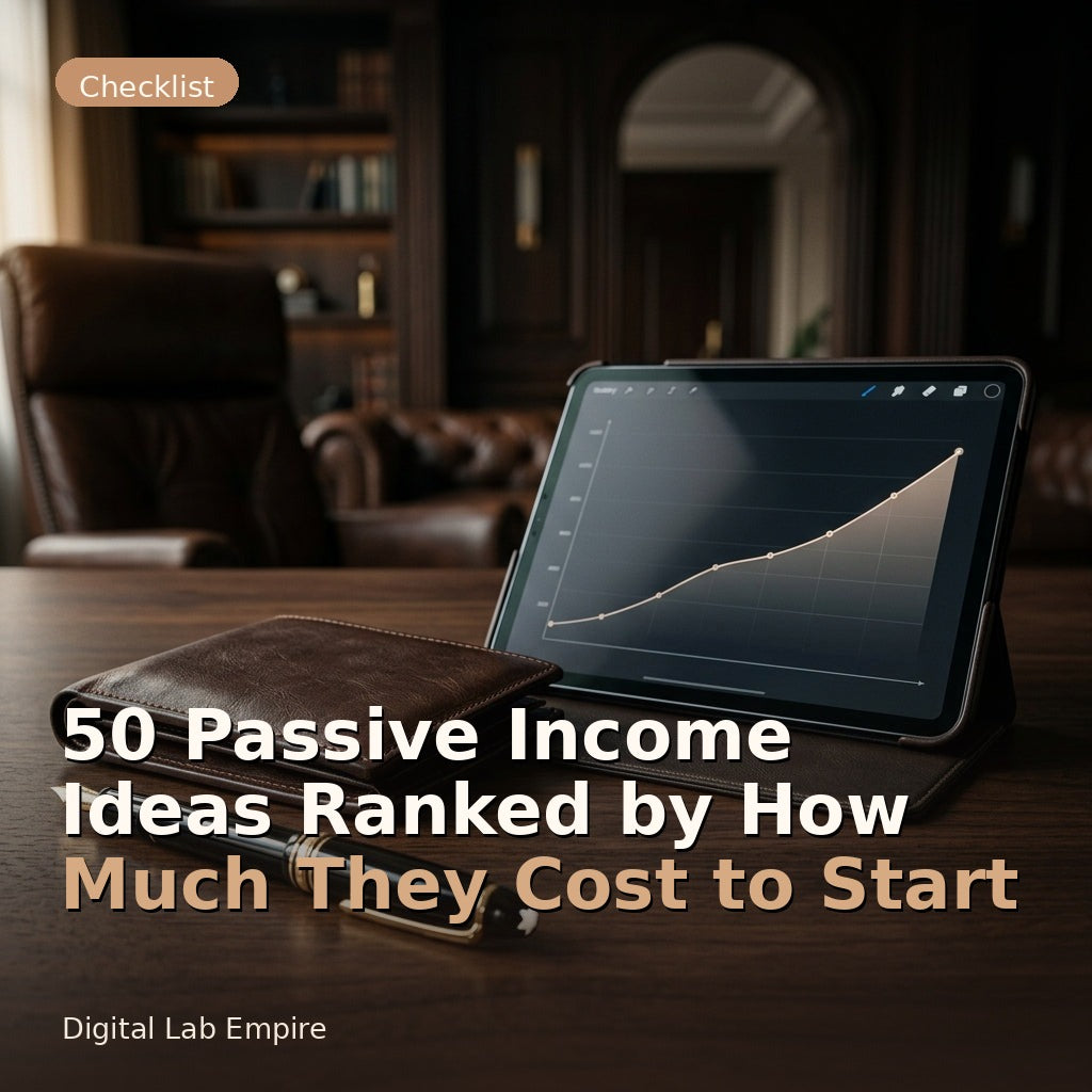 50 Passive Income Ideas Ranked by How Much They Cost to Start