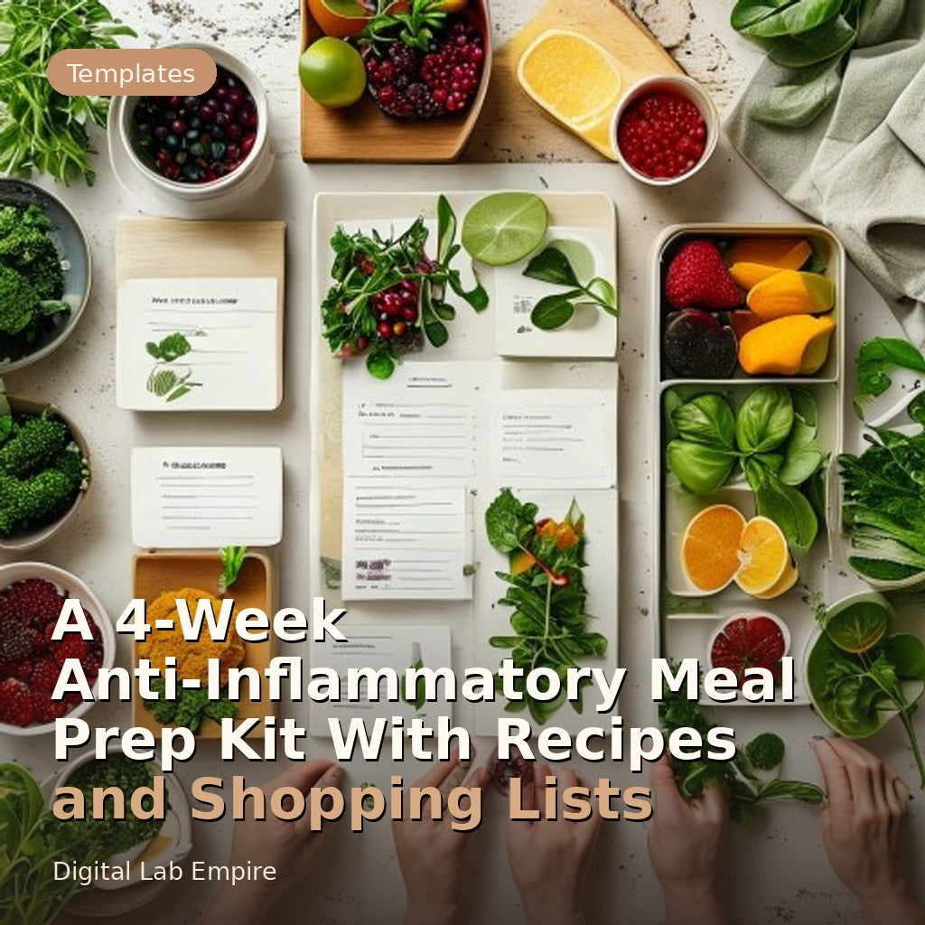 A 4-Week Anti-Inflammatory Meal Prep Kit With Recipes and Shopping Lists