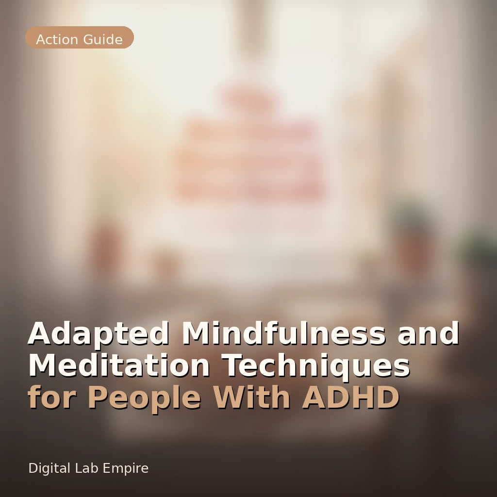 Adapted Mindfulness and Meditation Techniques for People With ADHD