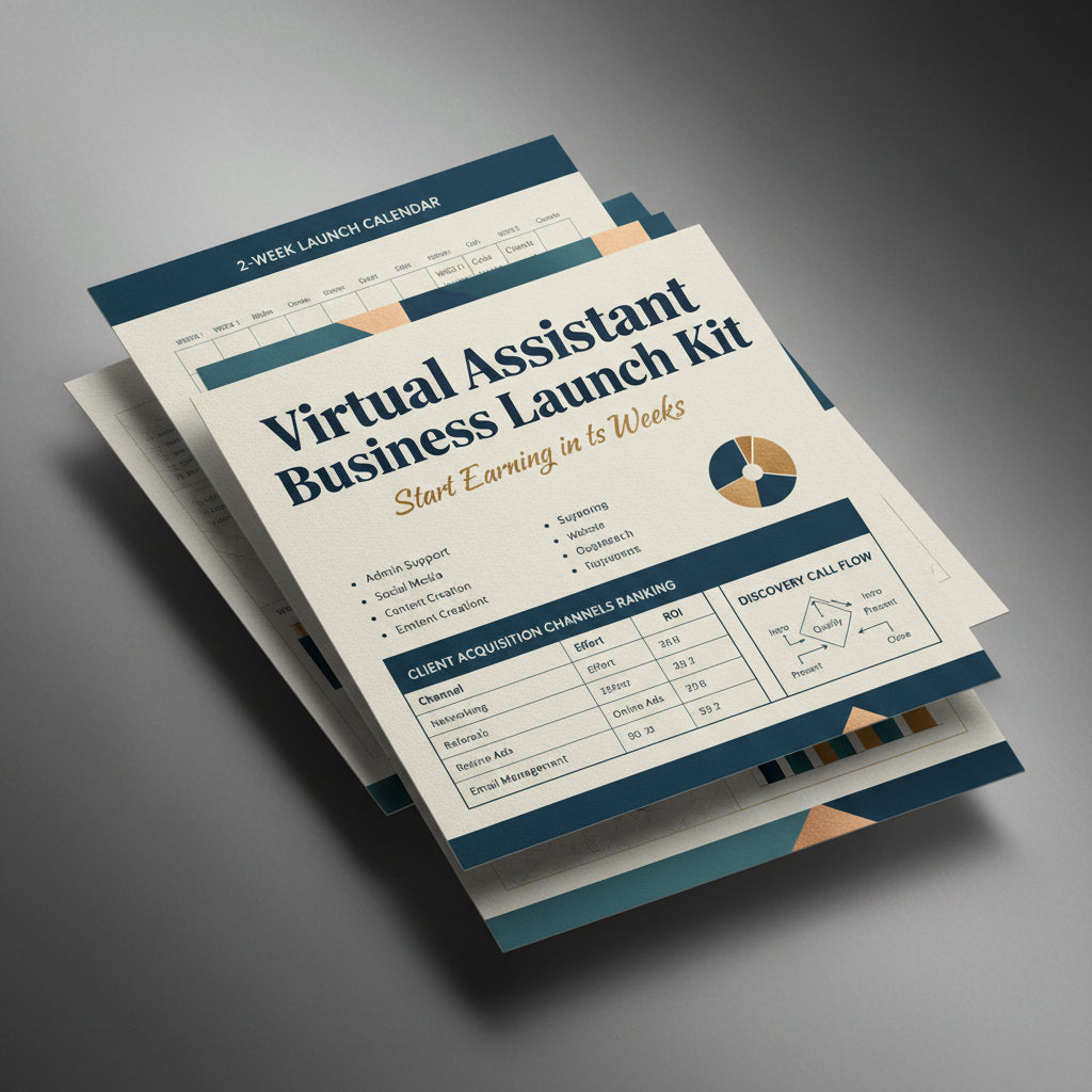 Virtual Assistant Business Launch Kit: Start Earning in 2 Weeks
