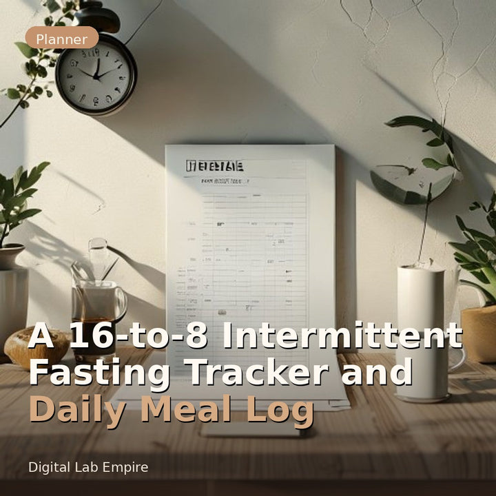 A 16-to-8 Intermittent Fasting Tracker and Daily Meal Log