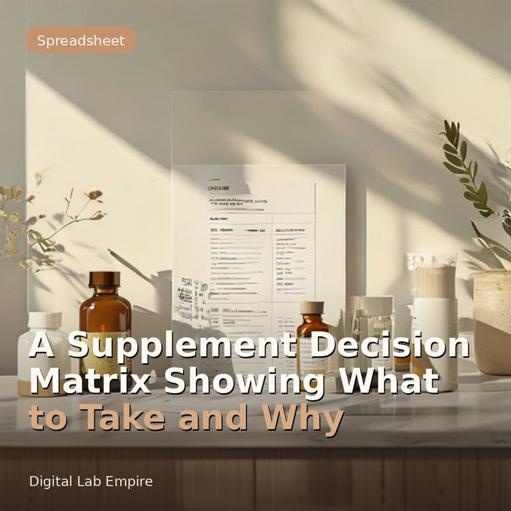 A Supplement Decision Matrix Showing What to Take and Why