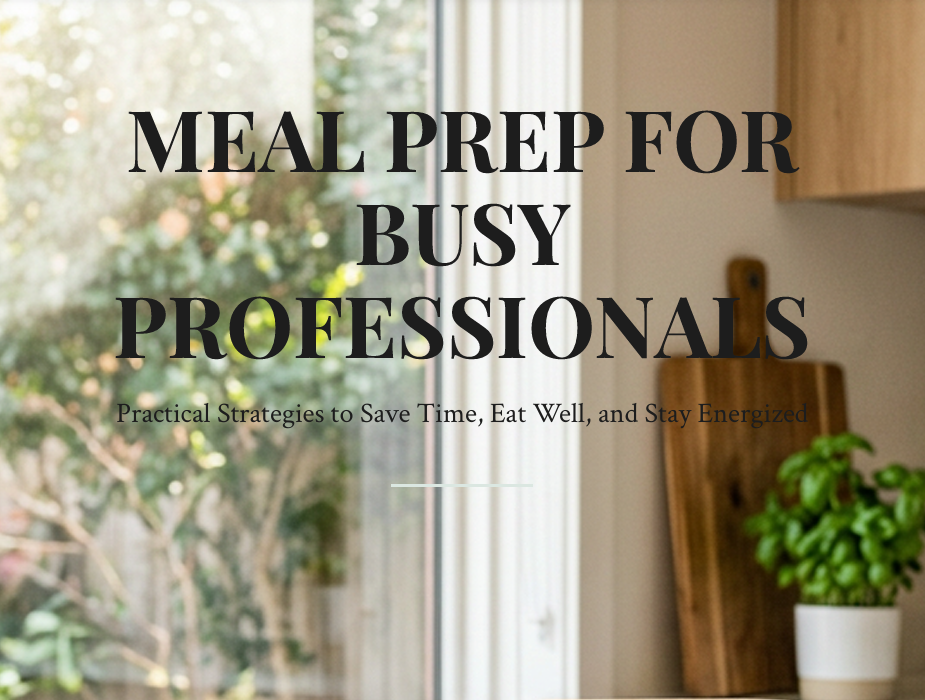 Meal Prep for Busy Professionals ebook cover